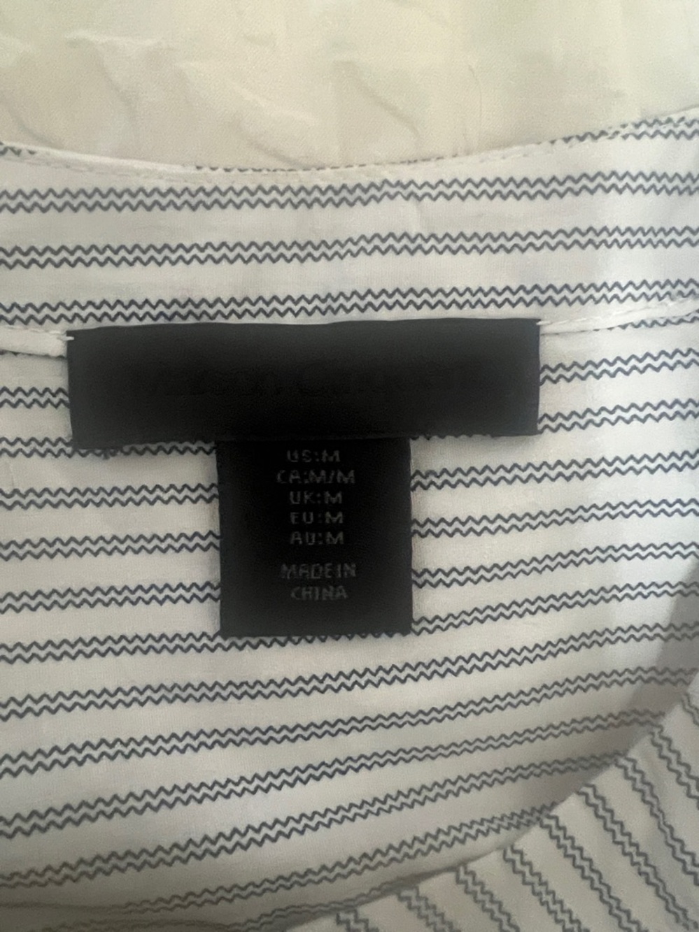 Striped Peplum women’s Top/Blouse, M, with Lace Trim - Blue & White - Picture 7 of 13